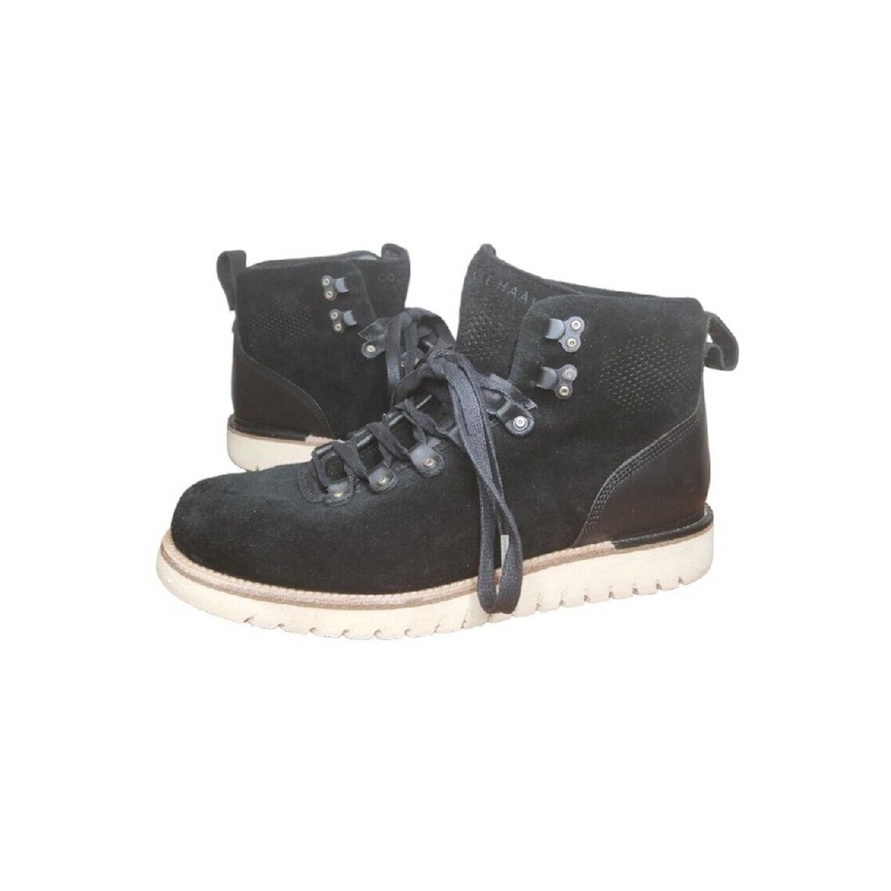 Cole Haan Men's Grandexpløre Waterproof Alpine Hiker Boot Black Suede 9.5W
